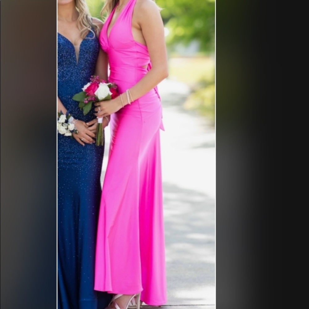 Jessica Angel pink prom dress